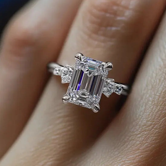 Elegant Princess Cut Cubic Zirconia Engagement Ring Rings - DailySale