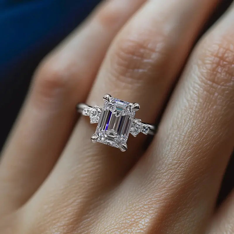 Elegant Princess Cut Cubic Zirconia Engagement Ring Rings - DailySale