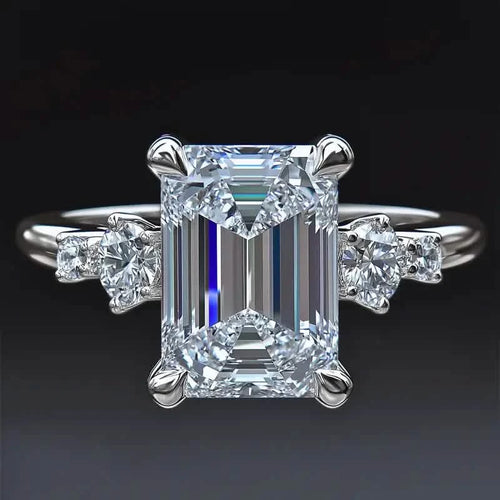 Elegant Princess Cut Cubic Zirconia Engagement Ring Rings - DailySale