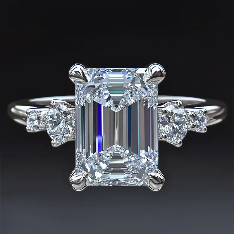 Elegant Princess Cut Cubic Zirconia Engagement Ring Rings - DailySale