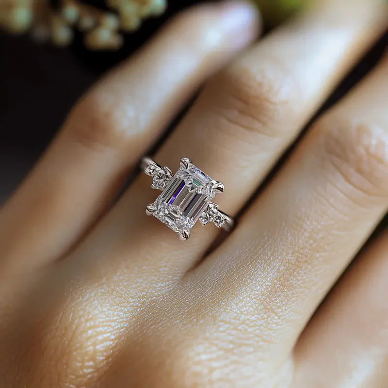 Elegant Princess Cut Cubic Zirconia Engagement Ring Rings - DailySale