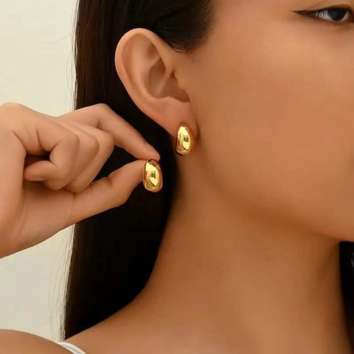 Elegant Water Drop Hoop Earrings for Women Earrings Gold - DailySale