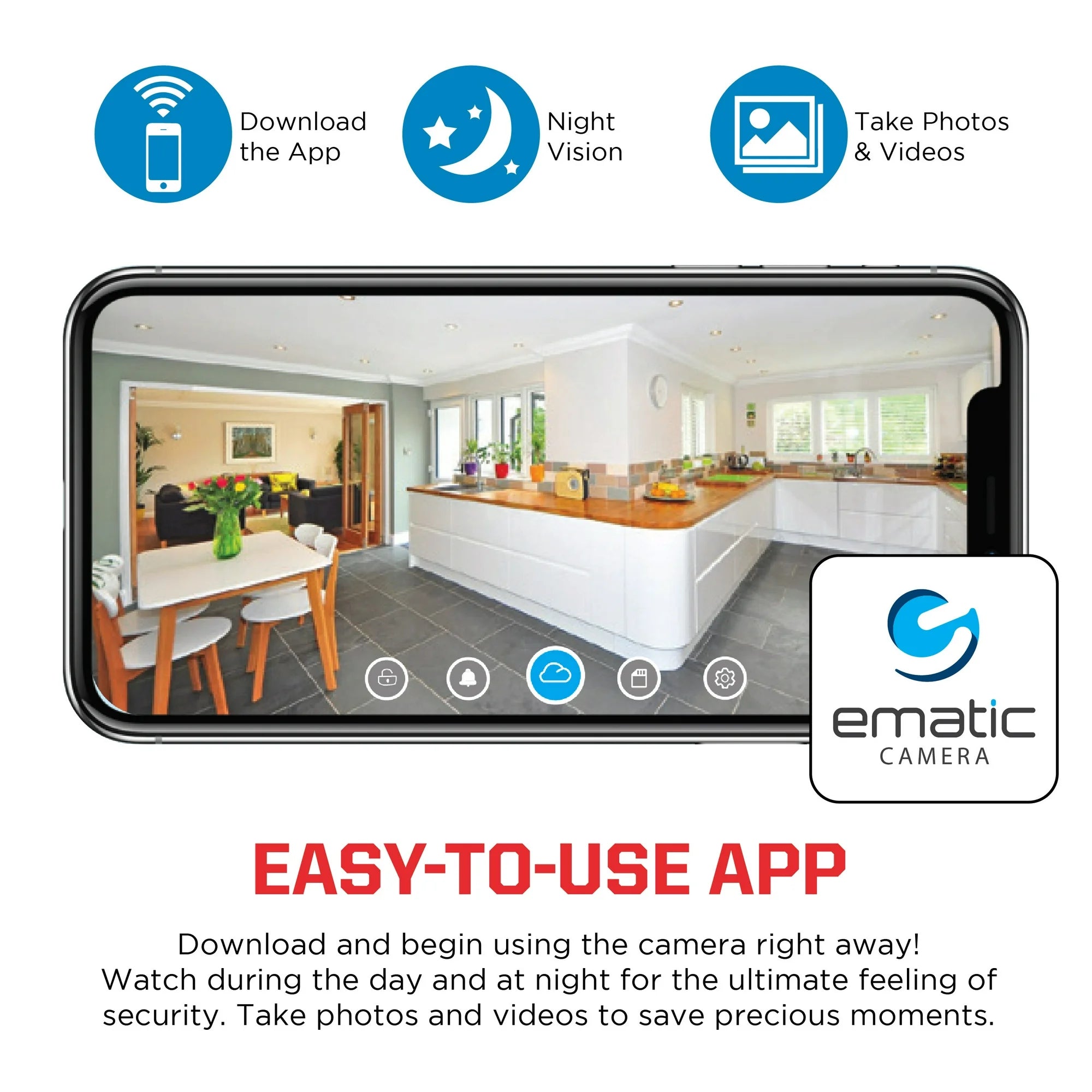 Ematic EPWB1402 PAW Patrol Chase 1080p HD Wifi Security Camera Monitor with Two-Way Audio and Night Vision CCTV Smart Home & Security - DailySale