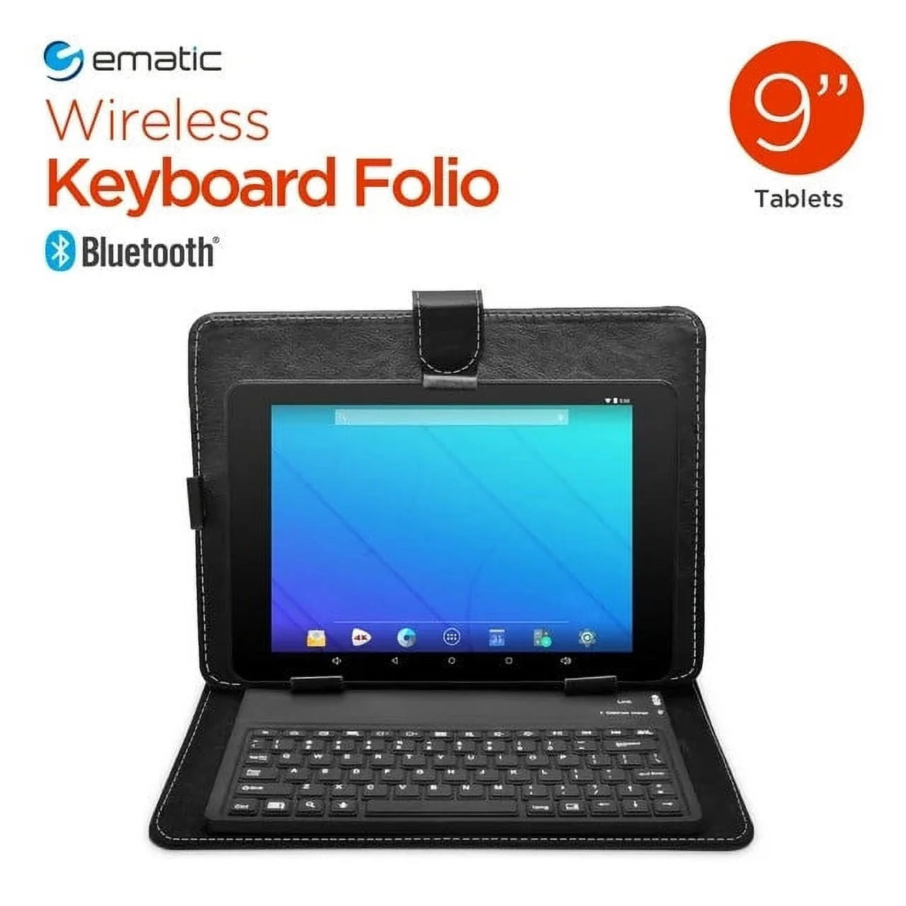 Ematic EUK910 9-Inch Bluetooth Universal Tablet Keyboard Case (Black) Tablets - DailySale