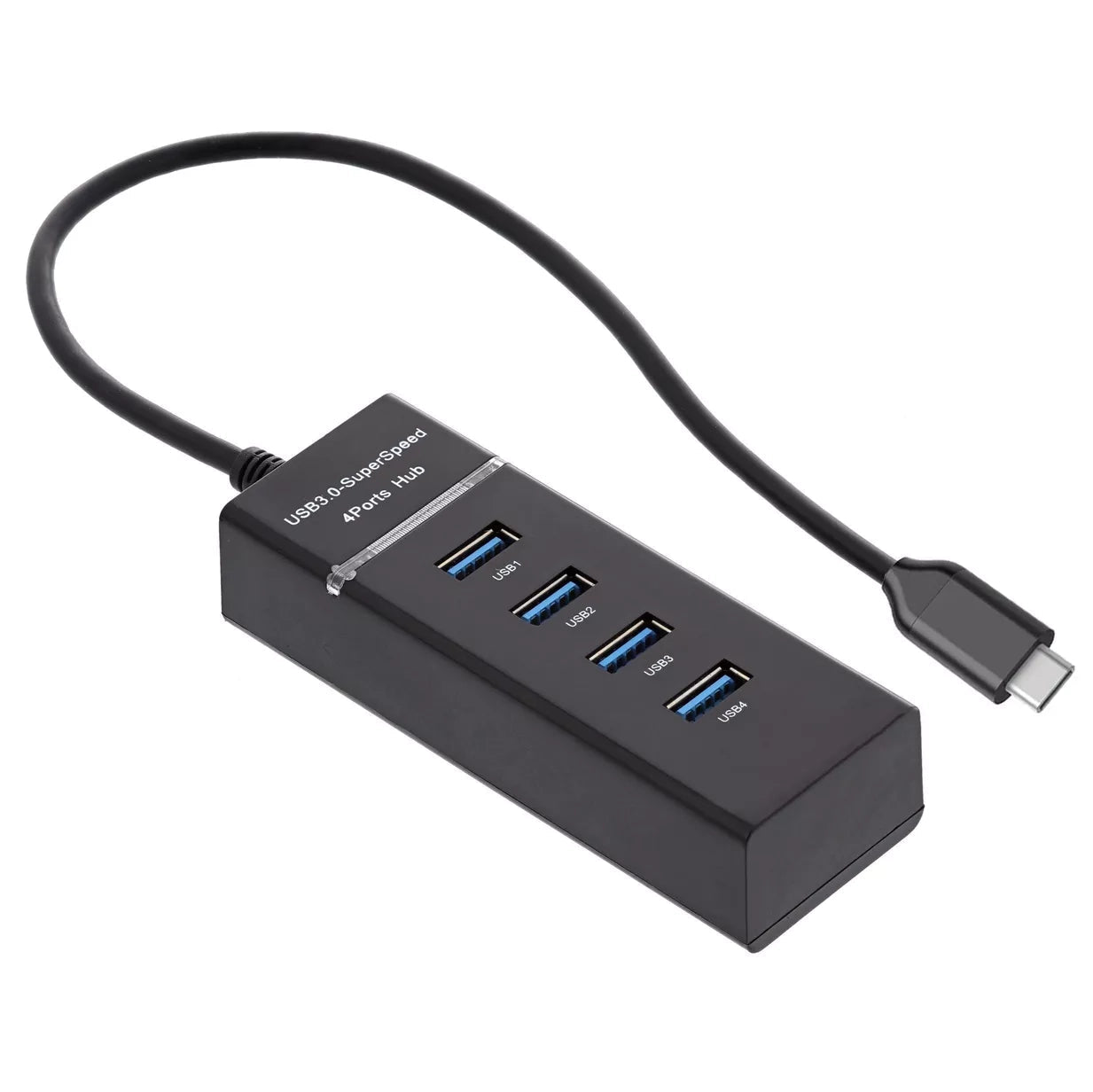 Ematic EUSB340 USB 3.1 Type-C to 4 Port USB Hub (Black) Computer Accessories - DailySale