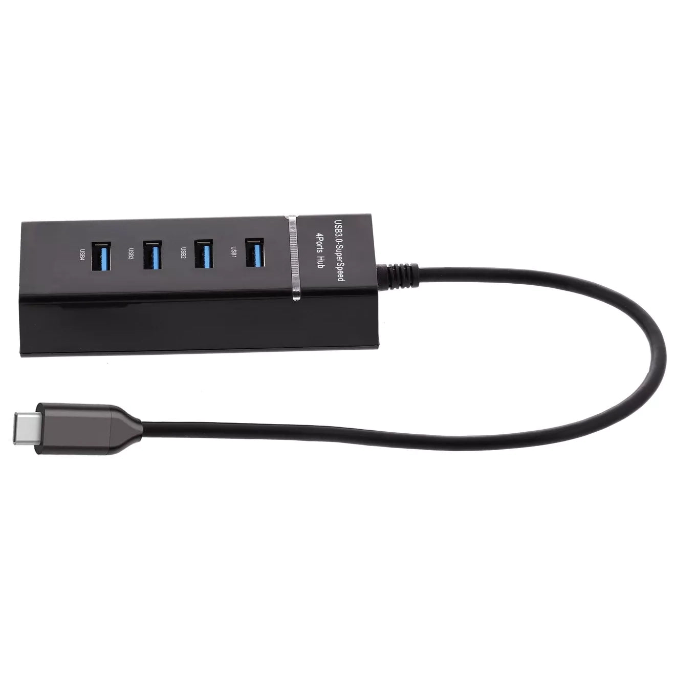 Ematic EUSB340 USB 3.1 Type-C to 4 Port USB Hub (Black) Computer Accessories - DailySale