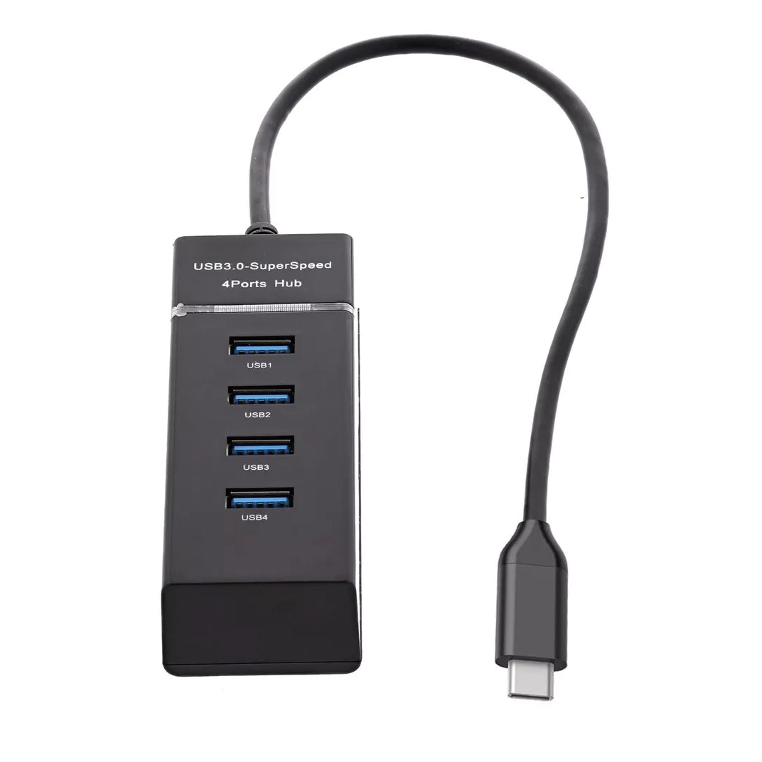 Ematic EUSB340 USB 3.1 Type-C to 4 Port USB Hub (Black) Computer Accessories - DailySale