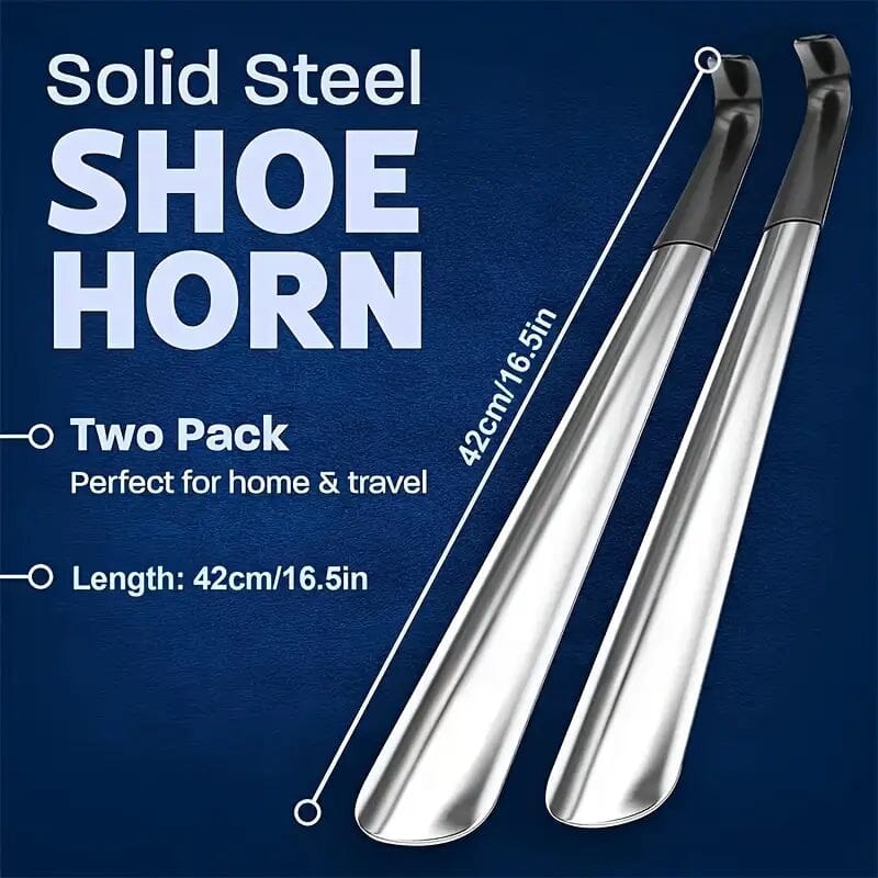 Ergonomic Stainless Steel Easy Grip Long Handle Shoe Horn Women's Shoes & Accessories - DailySale