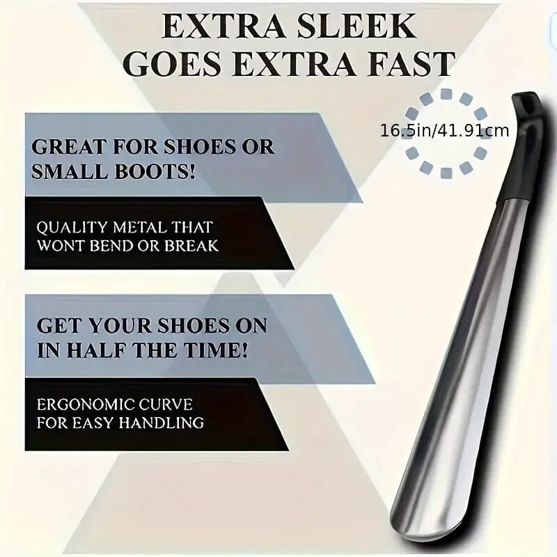 Ergonomic Stainless Steel Easy Grip Long Handle Shoe Horn Women's Shoes & Accessories - DailySale