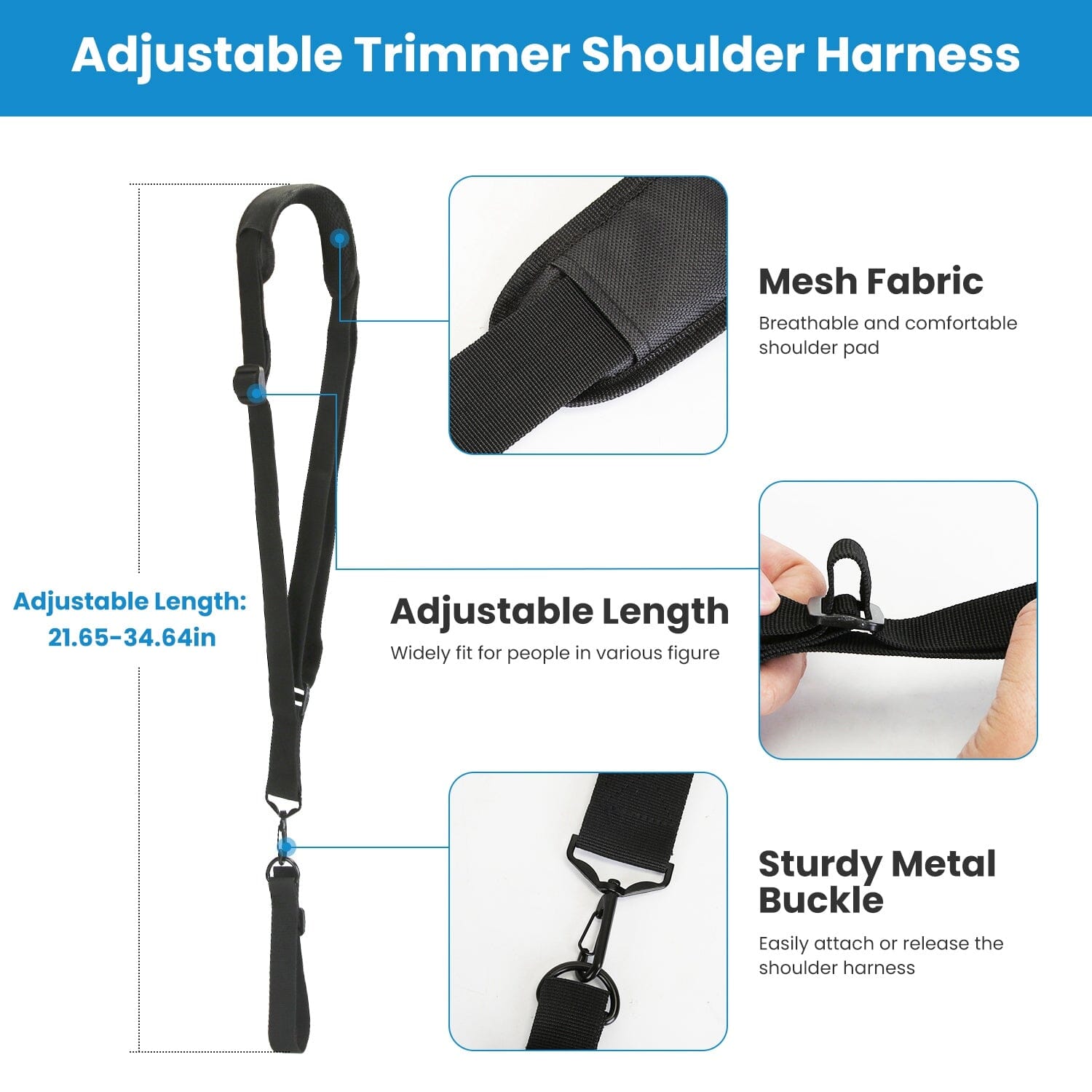 Ergonomic Trimmer Handle Grip with Shoulder Strap Garden & Patio - DailySale