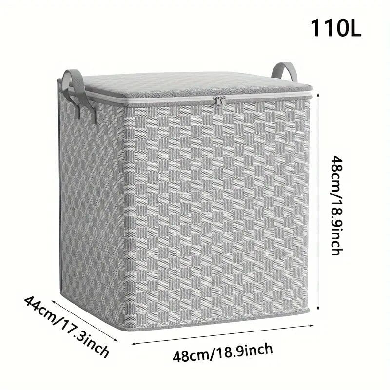 Extra-Large Checkerboard Canvas Storage Bag Closet & Storage 110L - DailySale