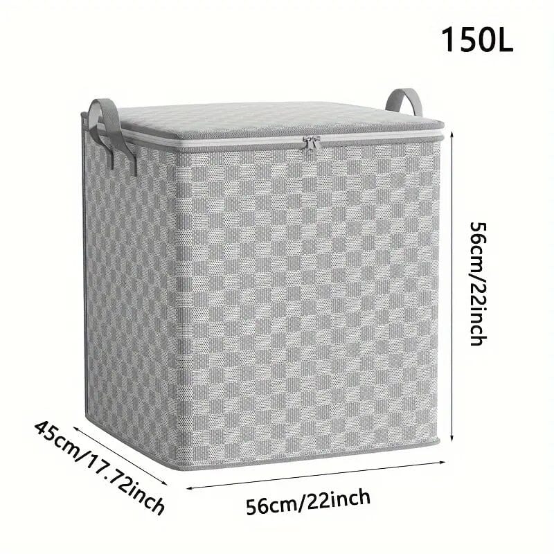 Extra-Large Checkerboard Canvas Storage Bag Closet & Storage 150L - DailySale