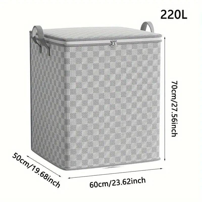 Extra-Large Checkerboard Canvas Storage Bag Closet & Storage 220L - DailySale