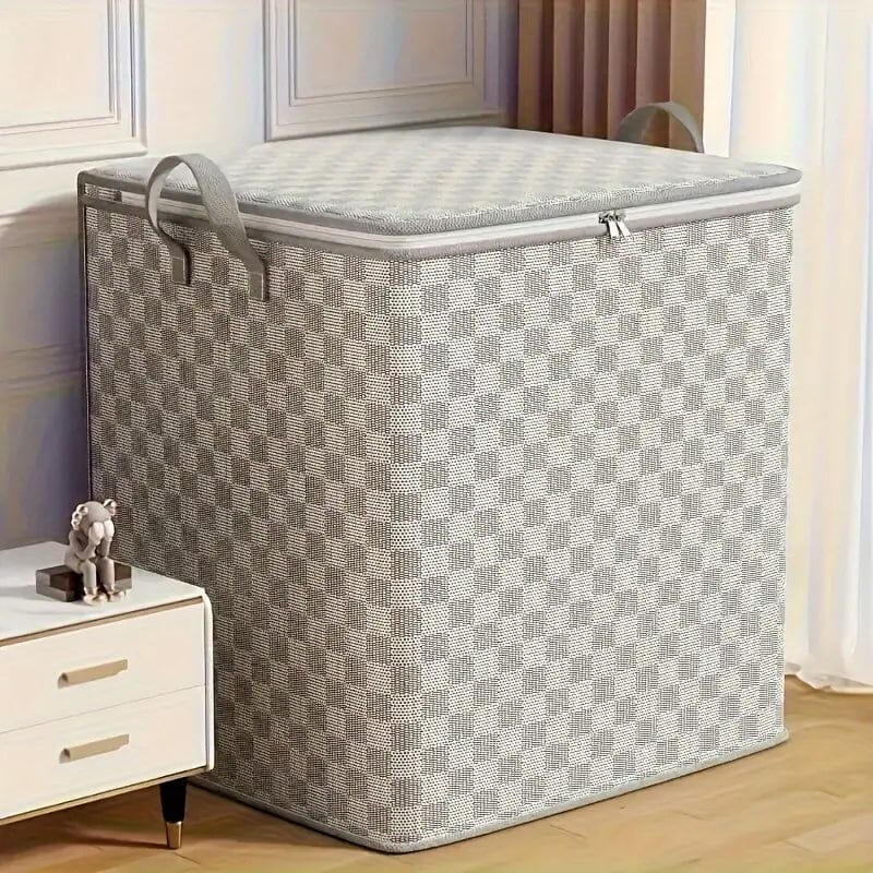 Extra-Large Checkerboard Canvas Storage Bag Closet & Storage - DailySale