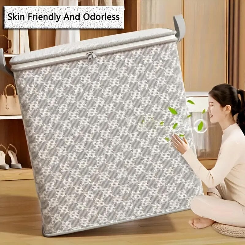 Extra-Large Checkerboard Canvas Storage Bag Closet & Storage - DailySale