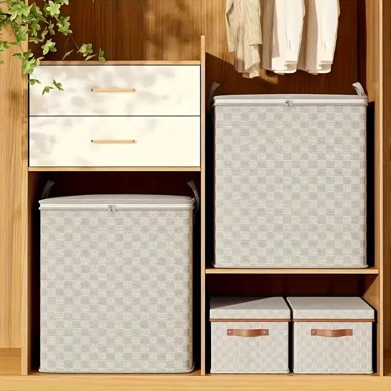 Extra-Large Checkerboard Canvas Storage Bag Closet & Storage - DailySale