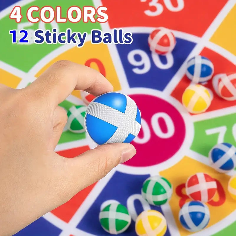 Large 29" Dart Board With Sticky Balls, Indoor & Outdoor Fun Party Play Game Toys