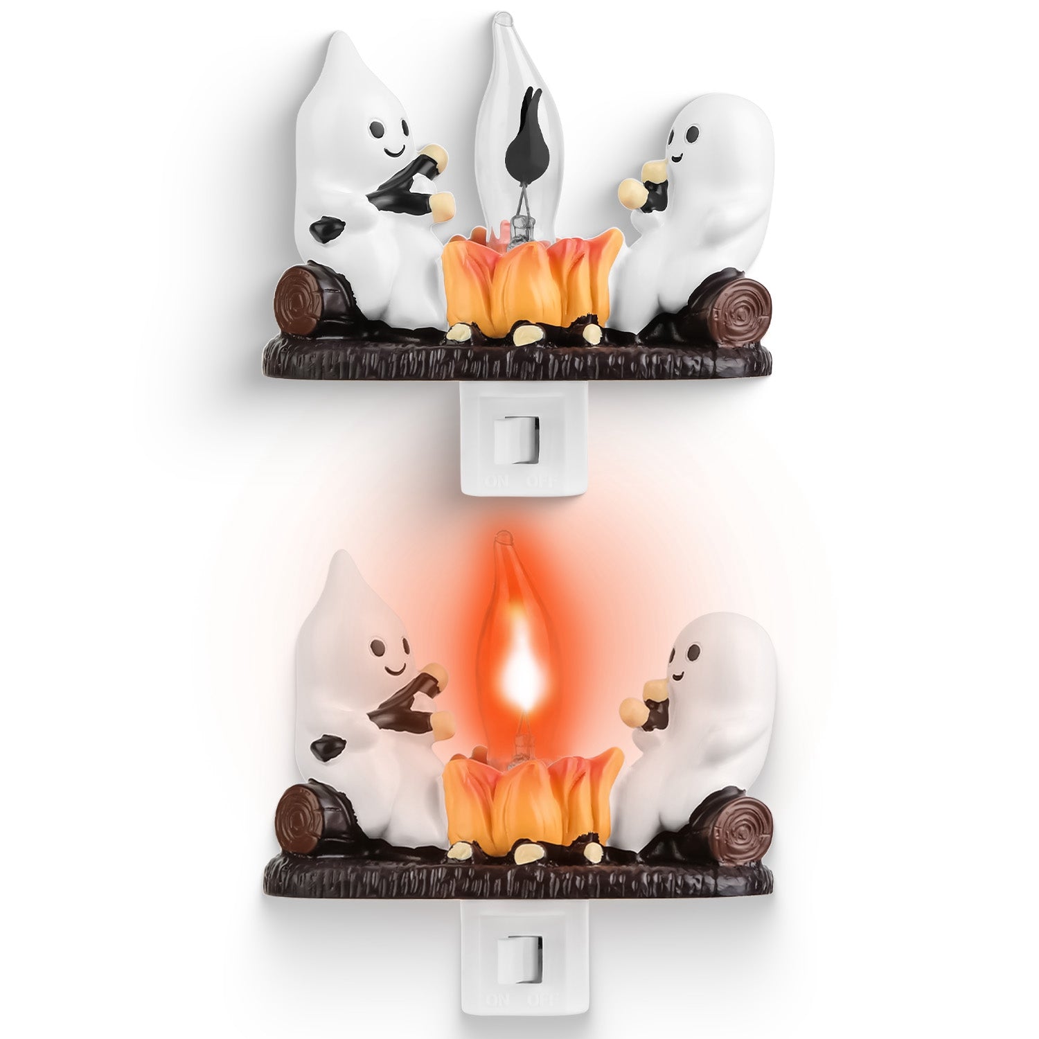 2-Pack: Ghost Campfire Flickering Flame Night