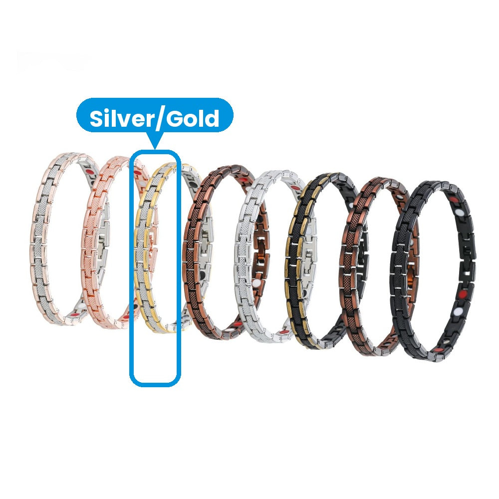 Silver/Gold magnetic link bracelet marked in the lineup