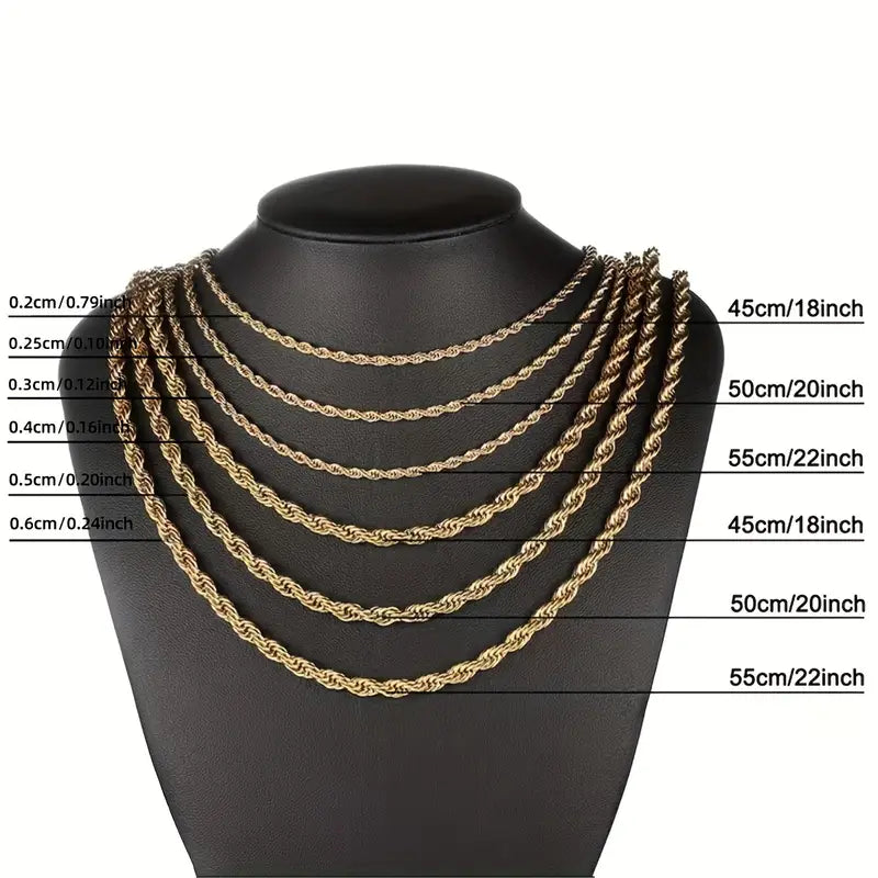 Unisex Rope Chain Necklace