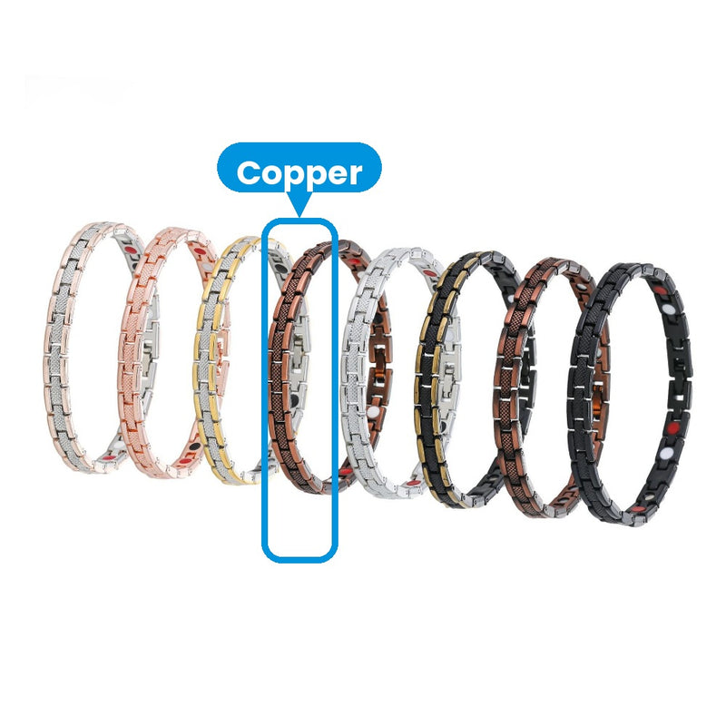 Copper magnetic link bracelet marked in the lineup