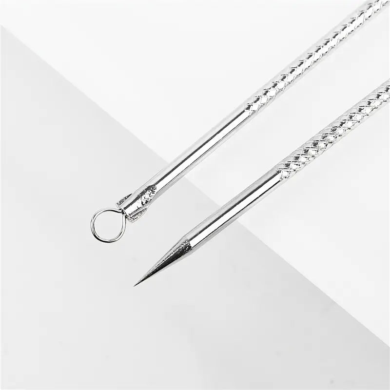 Stainless Steel Pimple Extractor Blackhead Removal Tool For Blemish Whitehead Popping Acne