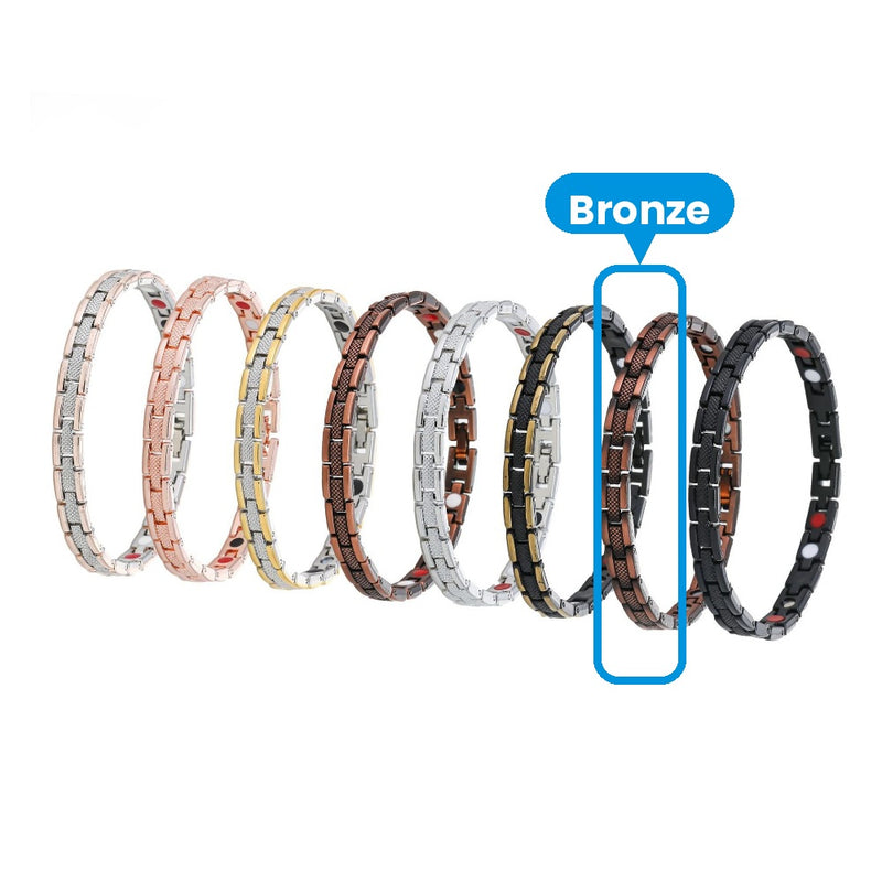 Bronze magnetic link bracelet marked in the lineup