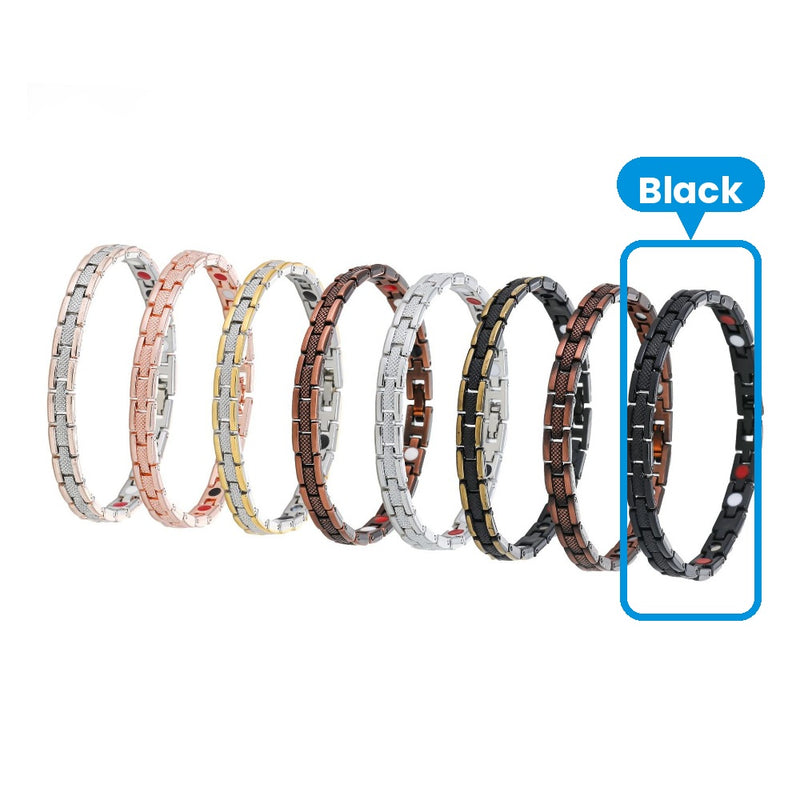 Black magnetic link bracelet marked in the lineup