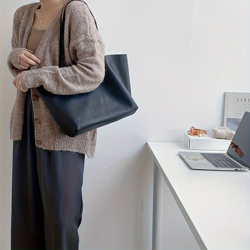 Tote worn over the shoulder