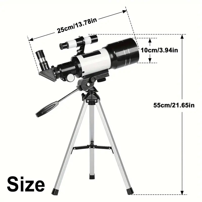 Portable Astronomical 150X Telescope 70mm Aperture Telescope Monocular With Tripod