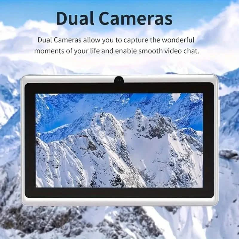 Android Tablet – 7" LCD, 2GB RAM + 4GB Extension, 32GB Storage, Dual Cameras, Wi-Fi, GPS, USB Charging