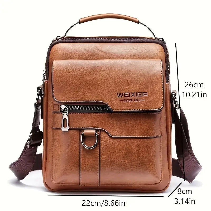 Men's Shoulder Vintage Business Casual Satchel Bag