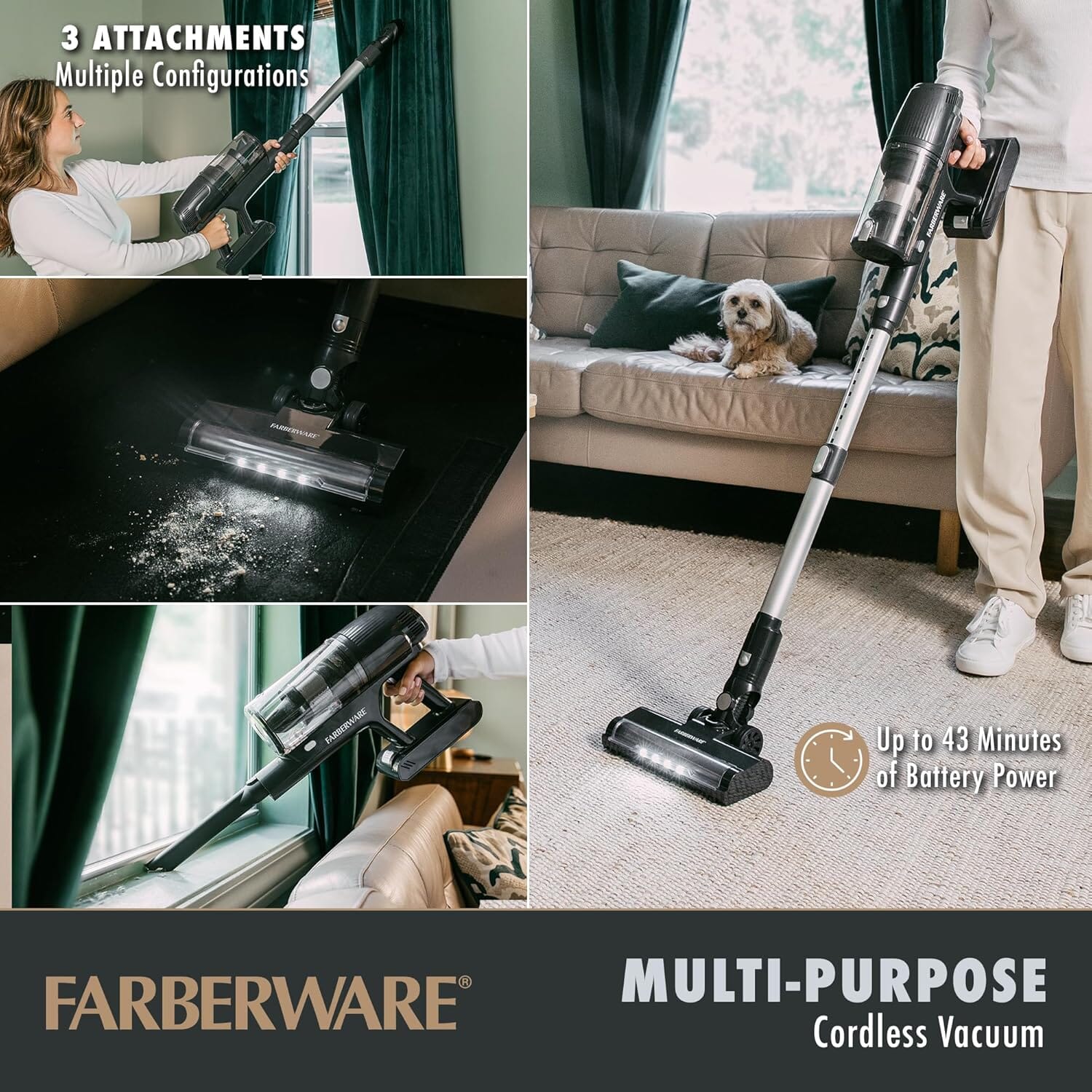 Farberware Cordless Elite Stick Vacuum Cleaner Household Appliances - DailySale