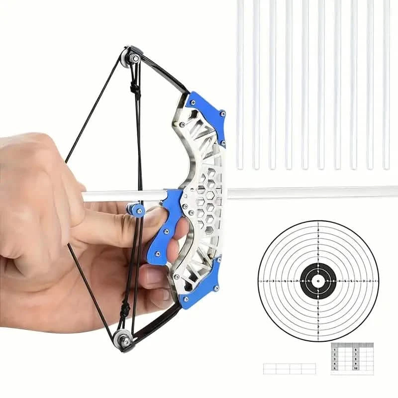 Mini Archery Bow Set – Right/Left Hand, Metal Compound Bow, Shooting Practice