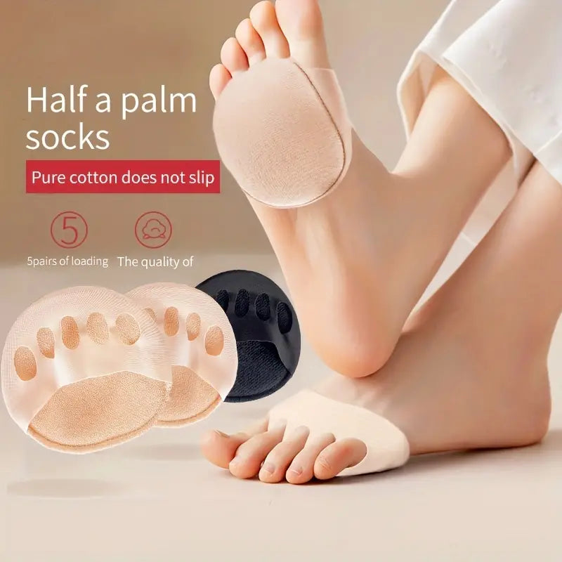 Five-Toe Forefoot Pads For Women High Heels, Shock Absorption Half Insoles, Toe Pad Inserts Women's Shoes & Accessories - DailySale