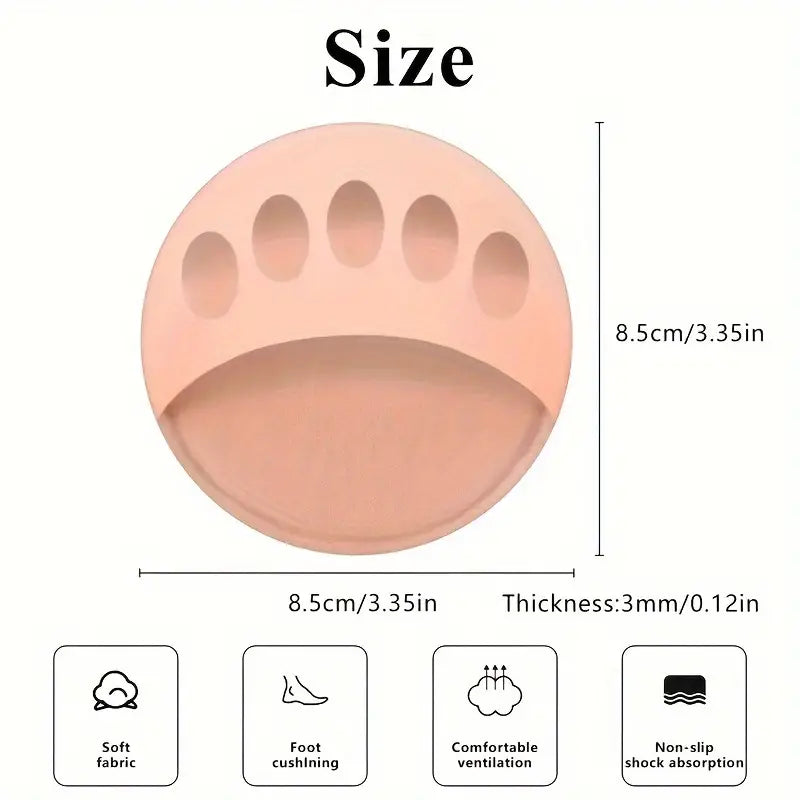 Five-Toe Forefoot Pads For Women High Heels, Shock Absorption Half Insoles, Toe Pad Inserts Women's Shoes & Accessories - DailySale