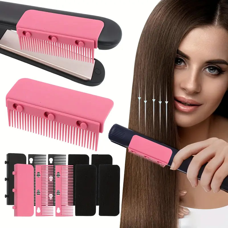 Flat Iron Comb, ABS Plastic Handle Hair Straightener Comb Attachment Beauty & Personal Care - DailySale