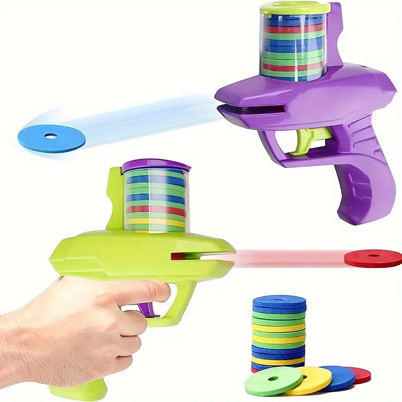 Flying Foam Disc Launcher Handheld Shooter Game Toys & Games - DailySale