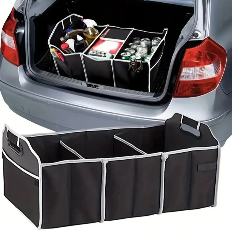 Foldable Canvas Car Trunk Organizer Automotive - DailySale