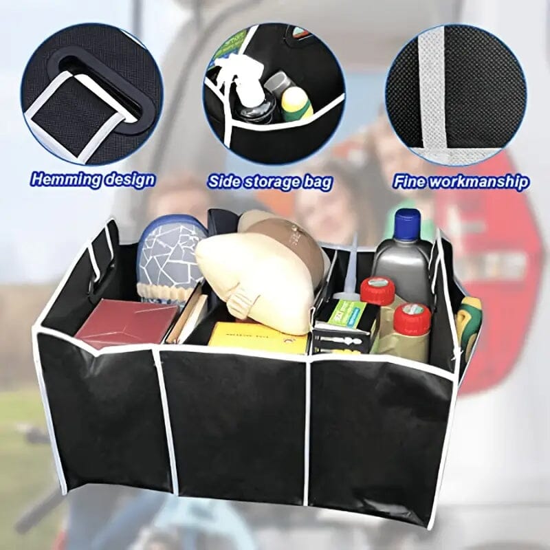 Foldable Canvas Car Trunk Organizer Automotive - DailySale