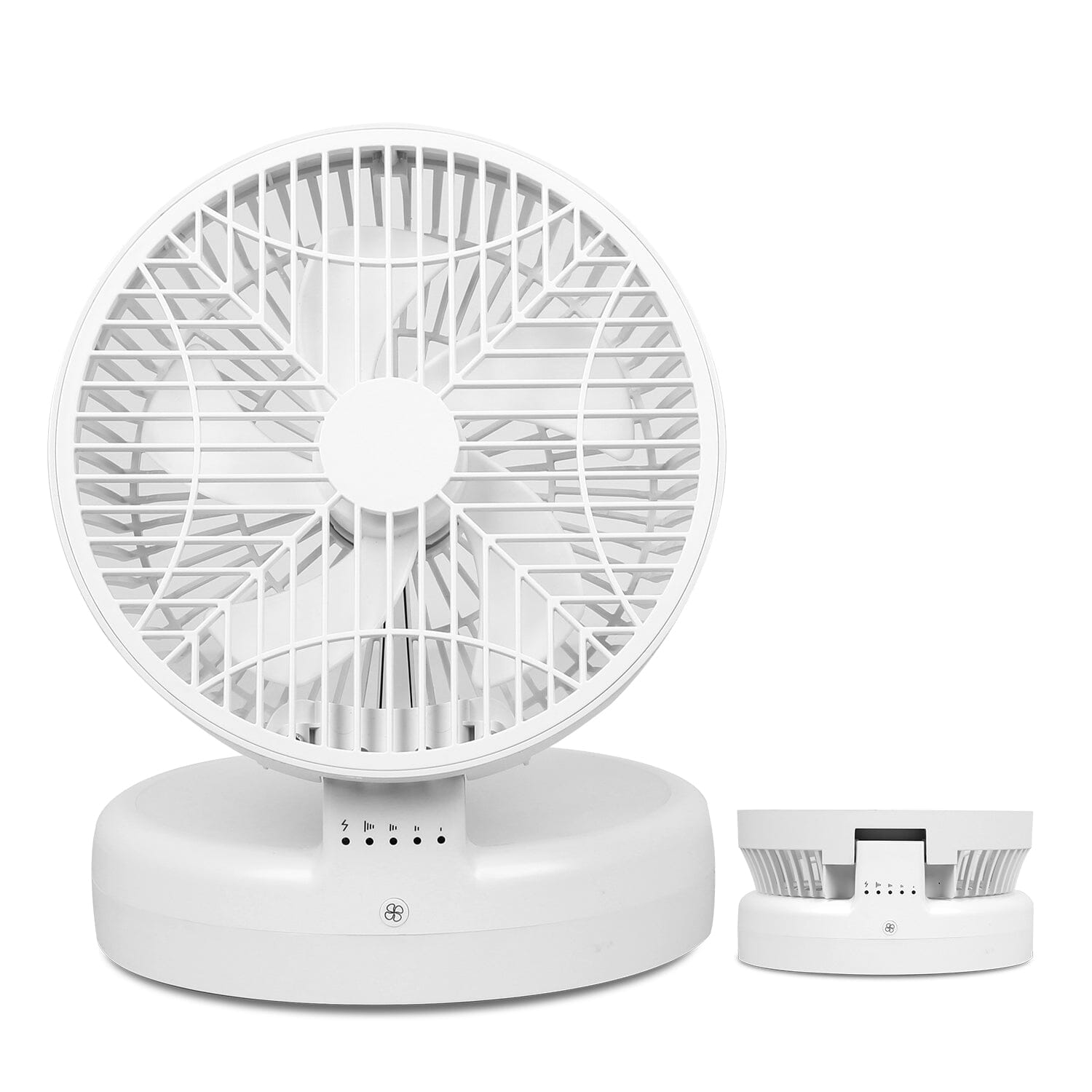 Foldable Desk Fan with 4 Wind Speeds Type-C Rechargeable Wall-Mounted Household Appliances - DailySale