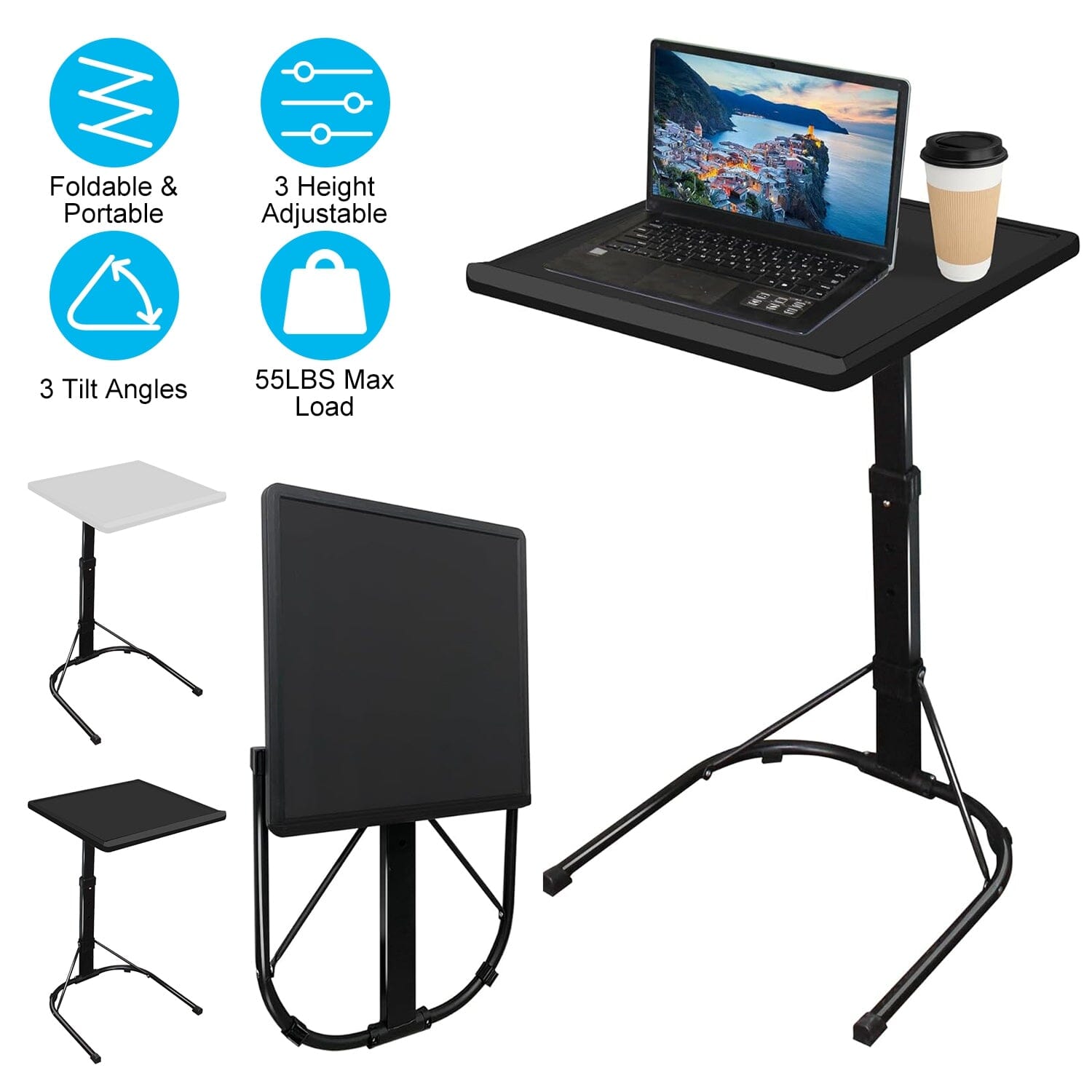 Folding Tray Portable Laptop Desk Computer Accessories - DailySale