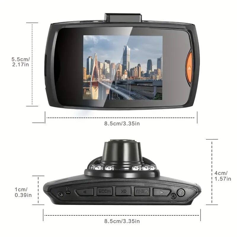 Full HD 1080P Camera Dash Cam with 140° Wide Angle View and IR Night Vision Automotive - DailySale