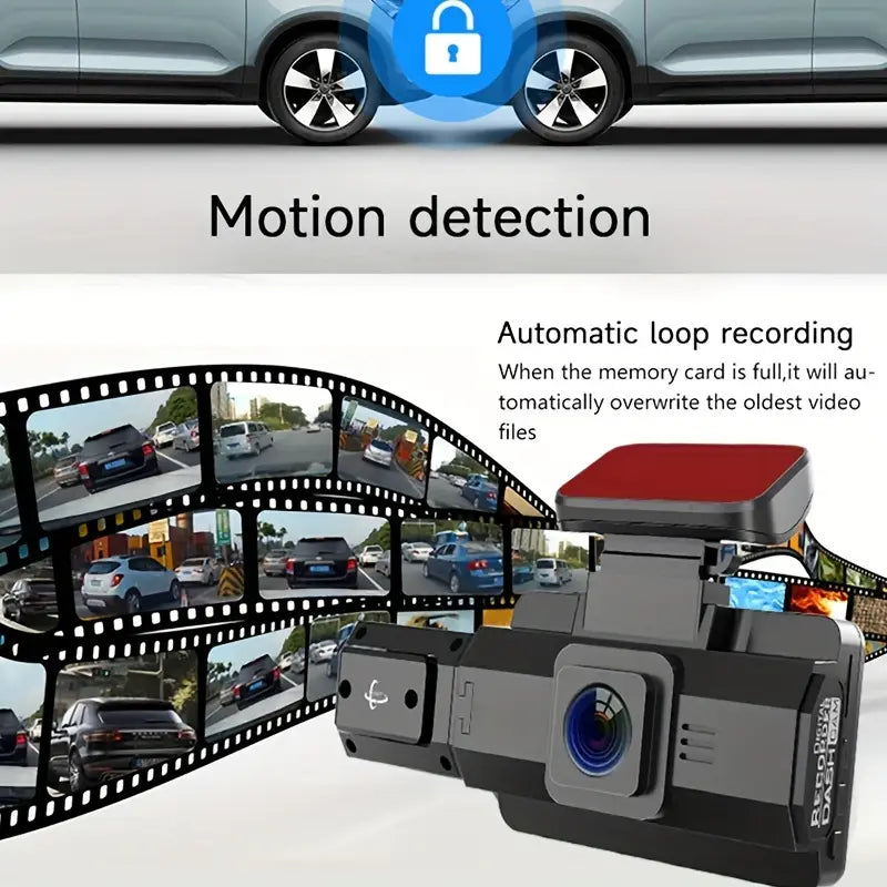 Full HD 1080P Dual Car Dash Cam Night Vision with Front and Inside view Automotive - DailySale