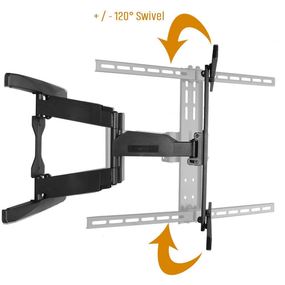 Full motion Articulating TV Wall Mount/ TV Bracket for Curved & Flat Panel TV, Fits 32 to 80" TVs 600X400 VESA Inc 10ft HDMI Cable and Bubble Level- Koramzi KWM3664AT-PRO TV & Video - DailySale