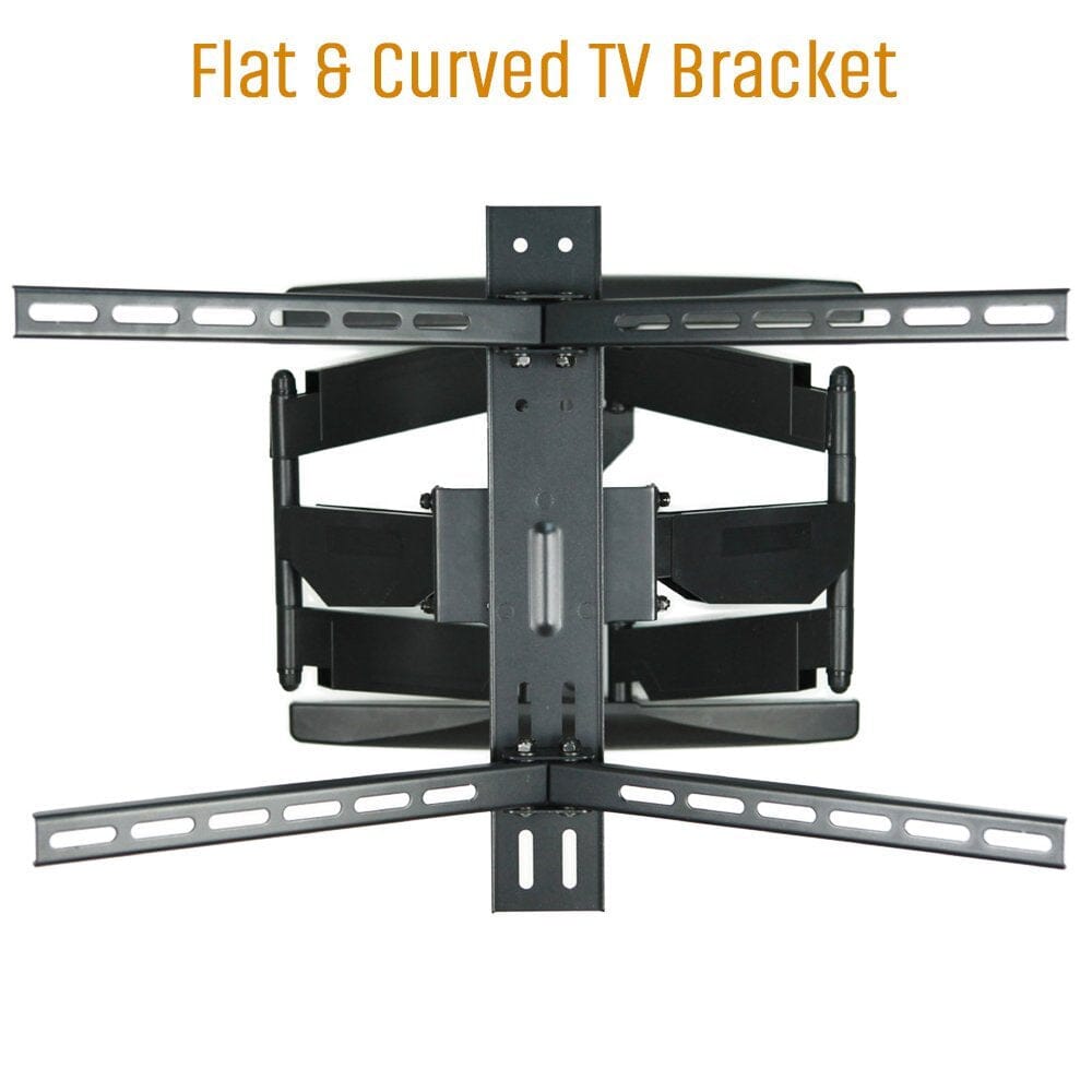 Full motion Articulating TV Wall Mount/ TV Bracket for Curved & Flat Panel TV, Fits 32 to 80" TVs 600X400 VESA Inc 10ft HDMI Cable and Bubble Level- Koramzi KWM3664AT-PRO TV & Video - DailySale