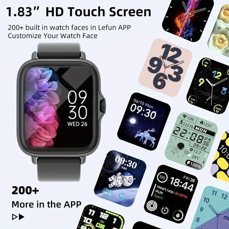 Full Touch Screen Smart Watch with Activity Tracker, Call & Message Functions, Pedometer & More Smart Watches - DailySale