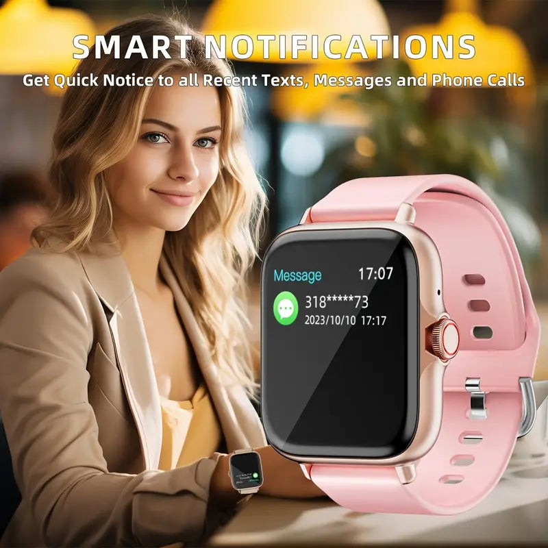 Full Touch Screen Smart Watch with Activity Tracker, Call & Message Functions, Pedometer & More Smart Watches - DailySale