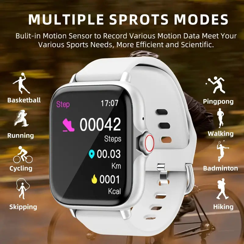 Full Touch Screen Smart Watch with Activity Tracker, Call & Message Functions, Pedometer & More Smart Watches - DailySale