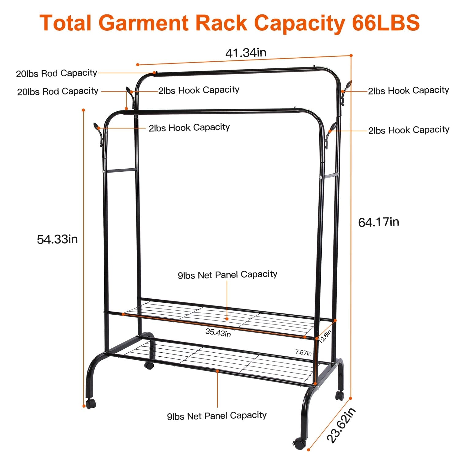 Garment Clothing Hanging Rack Closet & Storage - DailySale